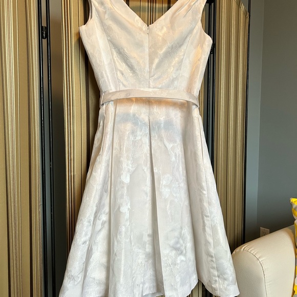 WHBM White jacquard belted dress - Picture 2 of 15